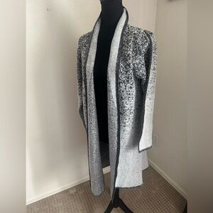 Christine Phillipe Size L Ombre Knit Open Front Cardigan